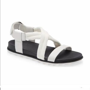 Sorel Roaming Decon Strappy Platform Sandal Sea Salt White NEW Size 9